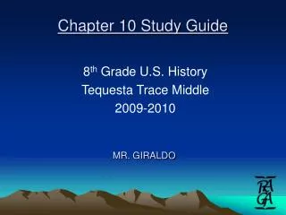 Chapter 10 Study Guide