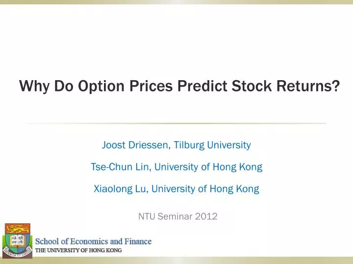 why do option prices predict stock returns