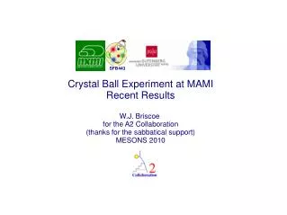 Crystal Ball Experiment at MAMI Recent Results W.J. Briscoe for the A2 Collaboration