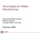 Innovations in Mobile Manufacturing Technologies - slide 1