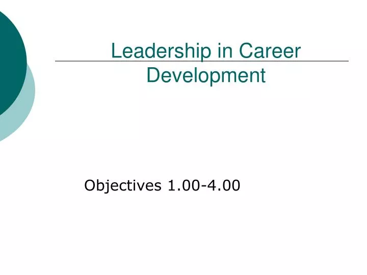 leadership in career development