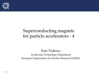 Superconducting magnets for particle accelerators - 4