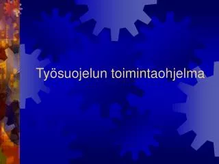 ty suojelun toimintaohjelma