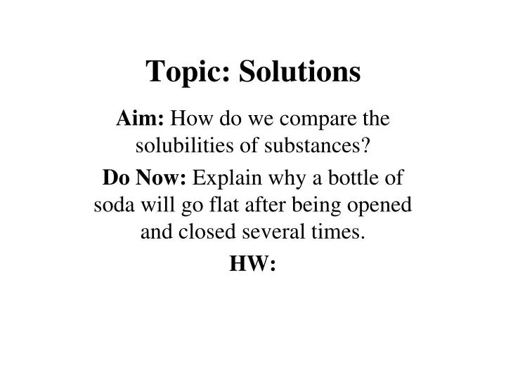 topic solutions