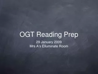 OGT Reading Prep