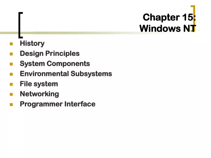 chapter 15 windows nt