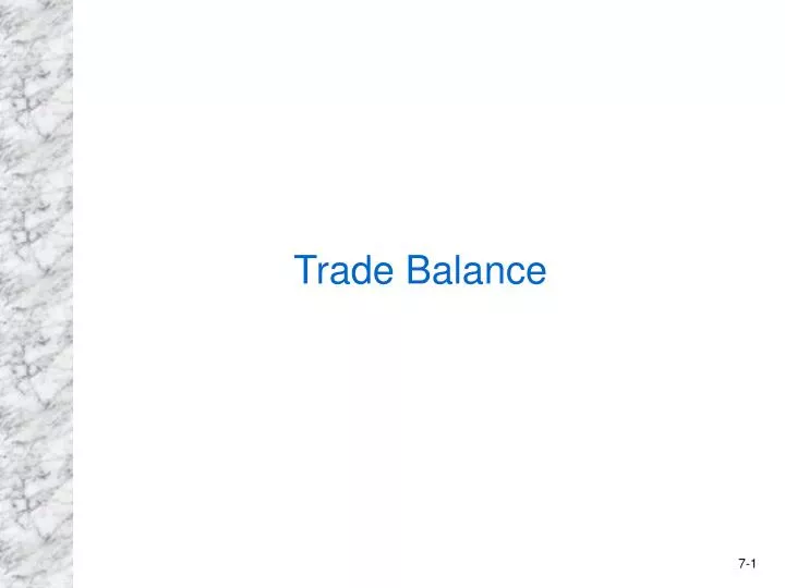trade balance