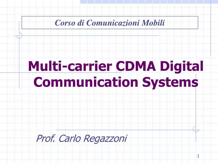 multi carrier cdma digital communication systems