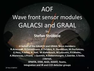 GRAAL- GALACSI Comparison