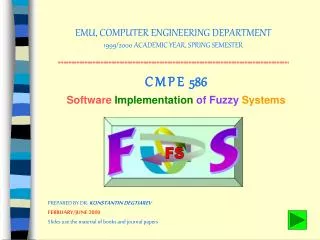 EMU, COMPUTER ENGINEERING DEPARTMENT 1999/2000 ACADEMIC YEAR, SPRING SEMESTER