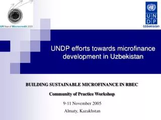 UNDP efforts towards microfinance development in Uzbekistan