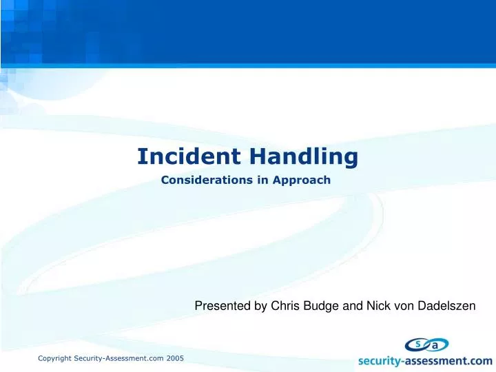 incident handling