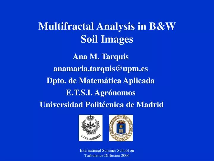 multifractal analysis in b w soil images