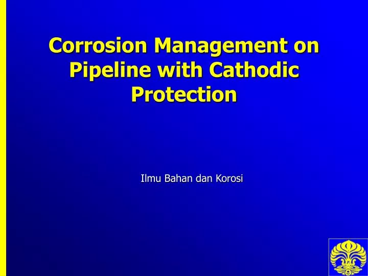 corrosion management on pipeline with cathodic protection