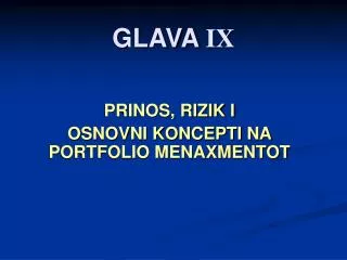 glava ix
