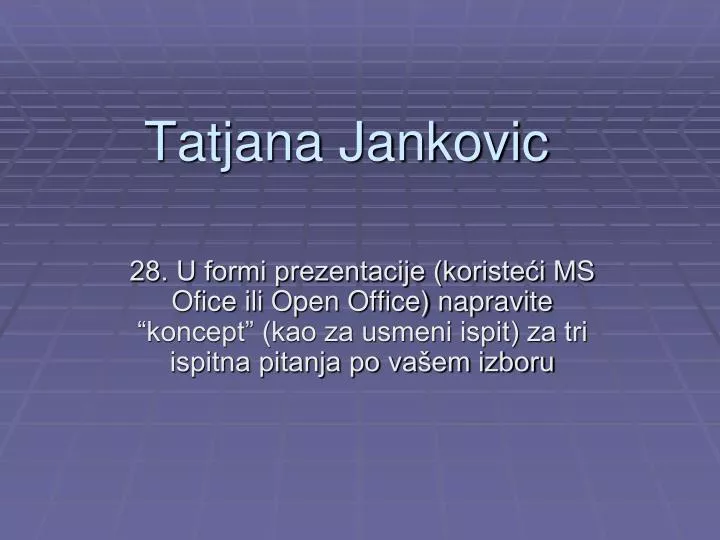 tatjana jankovic