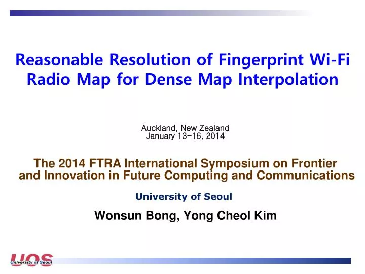 reasonable resolution of fingerprint wi fi radio map for dense map interpolation