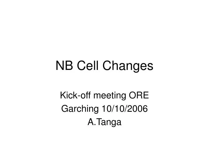 nb cell changes