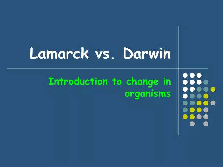 lamarck vs darwin