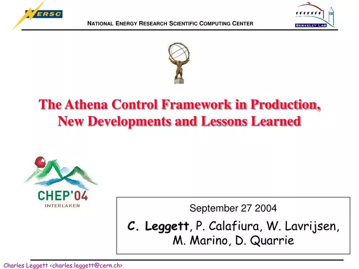 the athena control framework in production new developments and lessons learned
