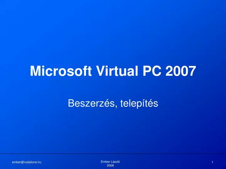 microsoft virtual pc 2007