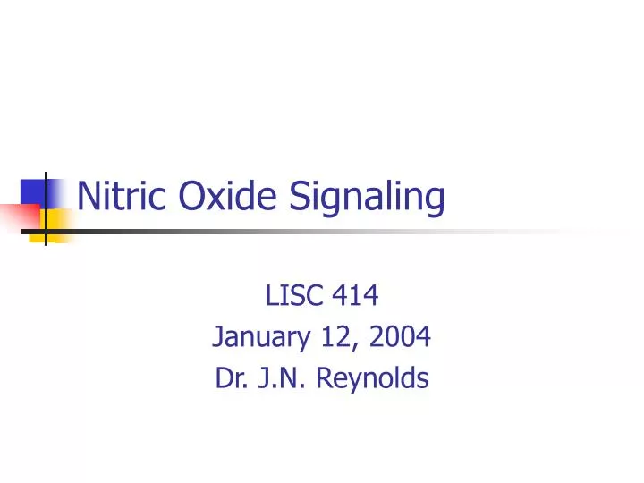 nitric oxide signaling