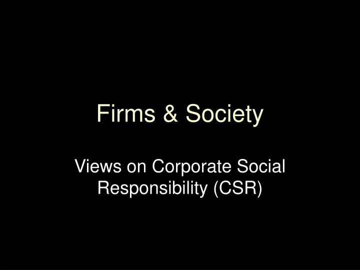 firms society
