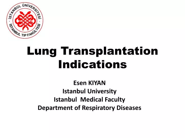 lung transplantation indications