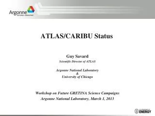 ATLAS/CARIBU Status
