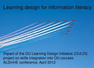 Learning design for information literacy