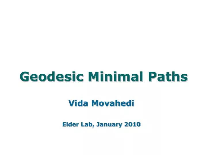 geodesic minimal paths