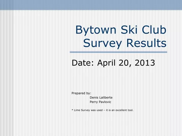 bytown ski club survey results