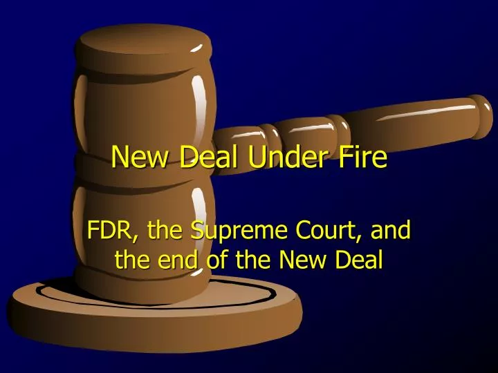 new deal under fire