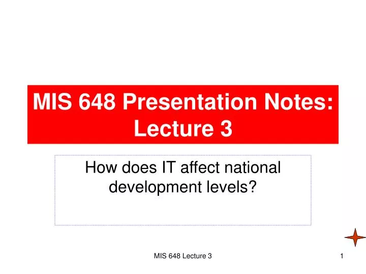 mis 648 presentation notes lecture 3