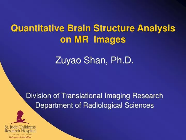 quantitative brain structure analysis on mr images