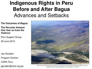 Indigenous Rights in Peru Before and After Bagua Advances and Setbacks