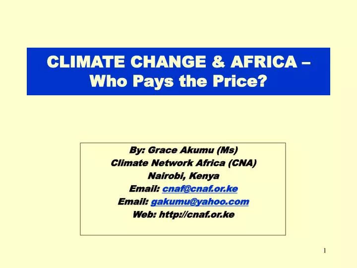 climate change africa who pays the price