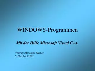 windows programmen