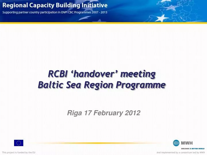 rcbi handover meeting baltic sea region programme