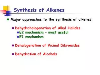 Synthesis of Alkenes