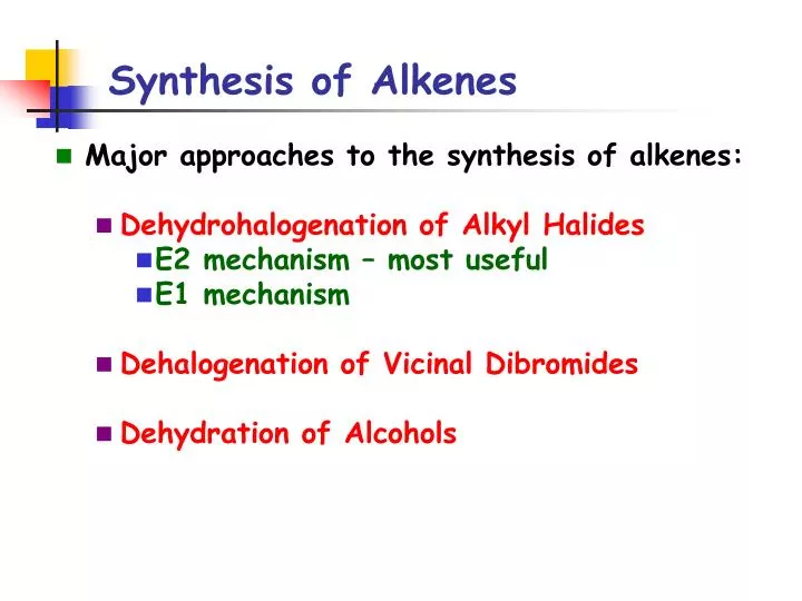synthesis of alkenes
