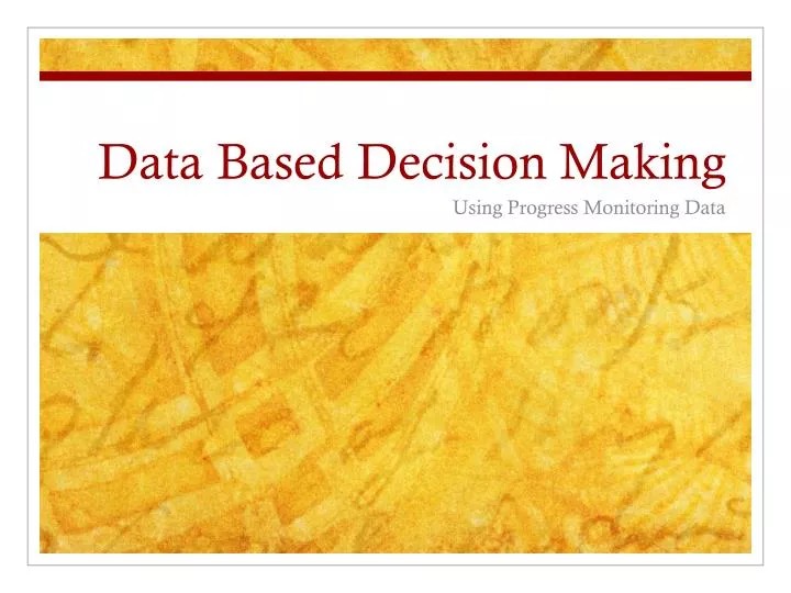 data based decision making