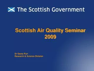 Scottish Air Quality Seminar 2009