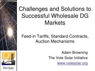 Adam Browning The Vote Solar Initiative votesolar
