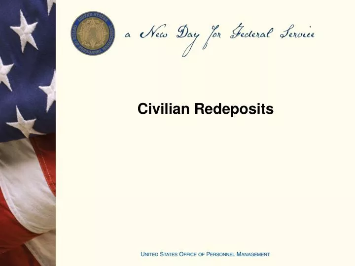 civilian redeposits