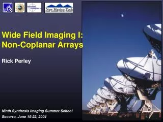Wide Field Imaging I: Non-Coplanar Arrays