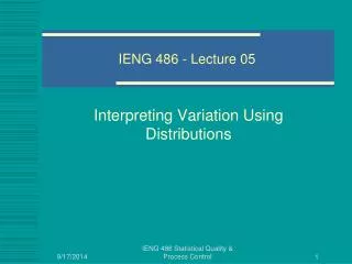 IENG 486 - Lecture 05
