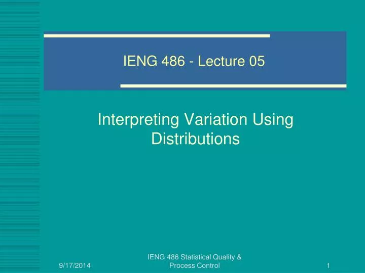 ieng 486 lecture 05