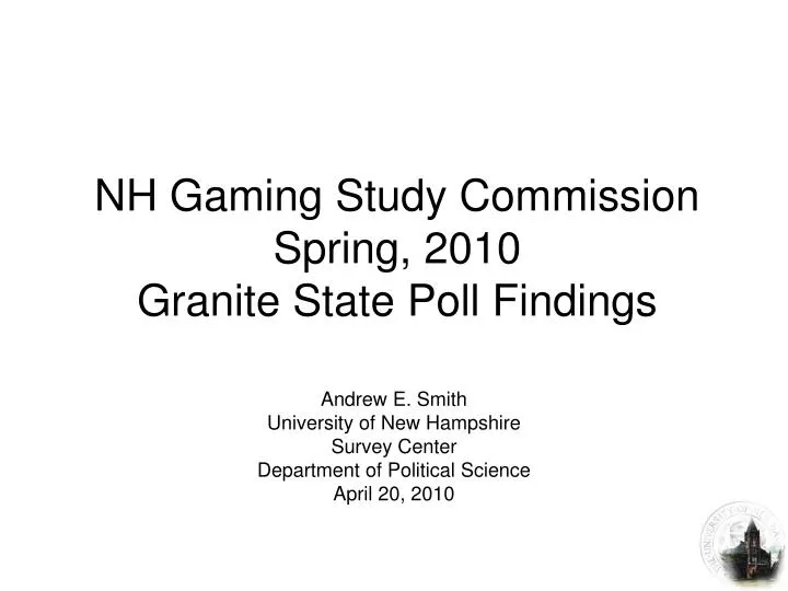nh gaming study commission spring 2010 granite state poll findings