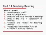Unit 11 Teaching Reading - slide 1